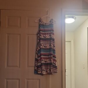 Bobbie Brooks Multicolor Patterned Plus Size Dress